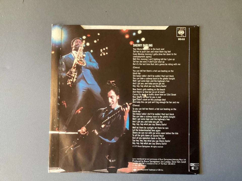 Springsteen - Sherry Darling / Be True 45 - 1981 UK CBS 9568 - New~Never Played - Image 2 of 4