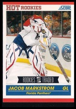 Jacob Markstrom 2010-11 Score Rookies & Traded Rookie Card!!