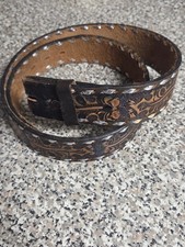 Vintage Hand Tooled Lyutone Western Belt