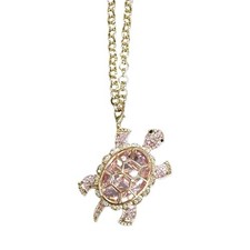 Crystal Diamond Turtle Car Pendant, Bling Funny Turtle Rear View Mirror Pink