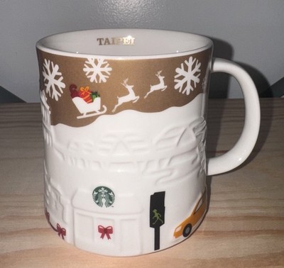 Starbucks TAIPEI Gold Relief City Coffee Mug New with SKU 16oz | eBay
