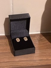  WINSTON Pierced Earrings HW Logo EADYRDLGHWL Diamond 750(18K) Yellow Gold
