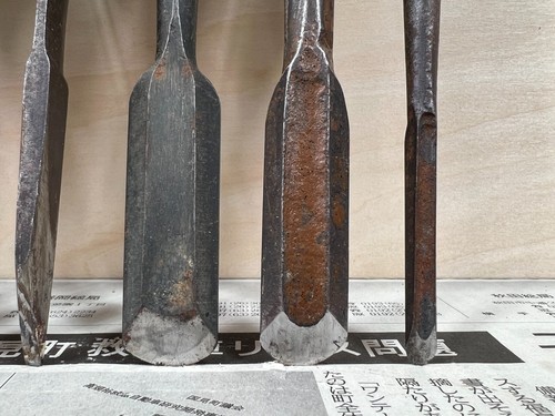 Vintage Japanese Chisel 14set Nomi /Hand Plane Saw Iron Hammer Hand Tool/d68 - Picture 10 of 24