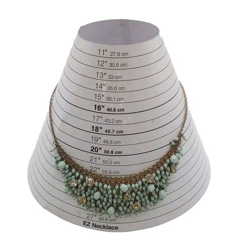 Aqua Mint Cluster Perlen Halskette mit Strass und passenden Ohrringen Set - Bild 5 von 5