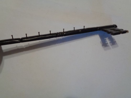 Portachiavi scheletro in ghisa 7 portachiavi appendiabiti da parete vintage 14" - Foto 7 di 12