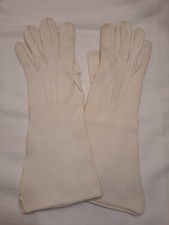 alte Damenhandschuhe Vintage Handschuhe  Fest Hochzeit Gr. 7- 7 1/2 Stoff