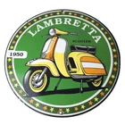Vintage Lambretta Sign - Scooter Gas Bike Service Porcelain Advertising Sign