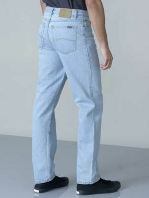 Men's New Regular Straight Leg Vintage Bleach Washed Jeans-comfort fit