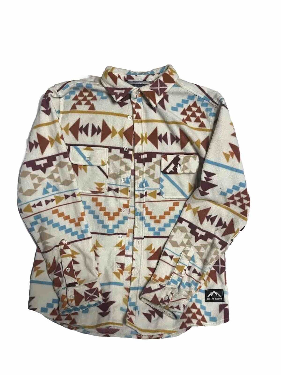 Massive Outdoor Shirt Men's Medium Aztec Polar Fleece Shacket