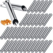 Yexiya 50 Pcs Cannoli Tubes Stainless Steel Cannoli Forms Cream Horn Molds No...