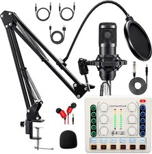 Podcast Equipment Bundle BM-800 Podcast Microphone Bundle-Voice Changer with ...