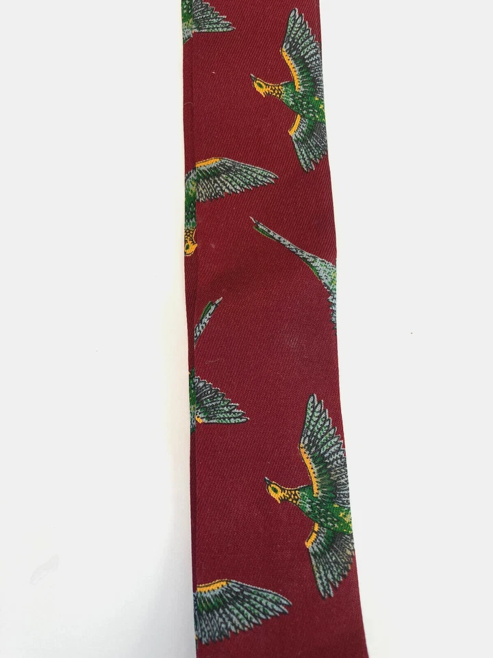 Tirantes X-Back Borgoña Seda Marrón Cuero Brackets Traje Negocios Talla Única Foto 4 de 4