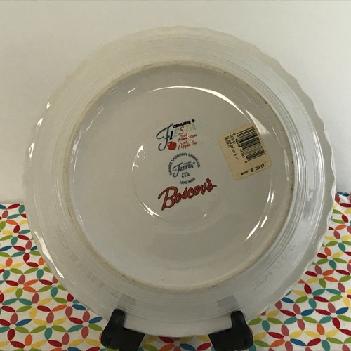 Fiestaware American as Apple Pie Baker Fiesta White Retired Deep Dish - Picture 3 of 9