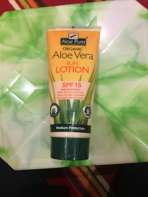 organic aloe vera sun lotion