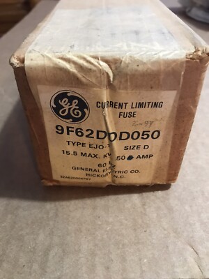 NEW General Electric EJ 0-1D 9F62 DDD050 Fuse Unit 15.5kV 50A 50kA Sym Max. I/C