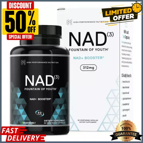 HPN Supplements NAD3 NAD+ Booster |Anti Aging Cell Booster,Nicotinamide Riboside