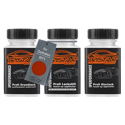 Autolack Lackstift Set für Daihatsu R71 Orange Perl Metallic Grund Basis Klarl.
