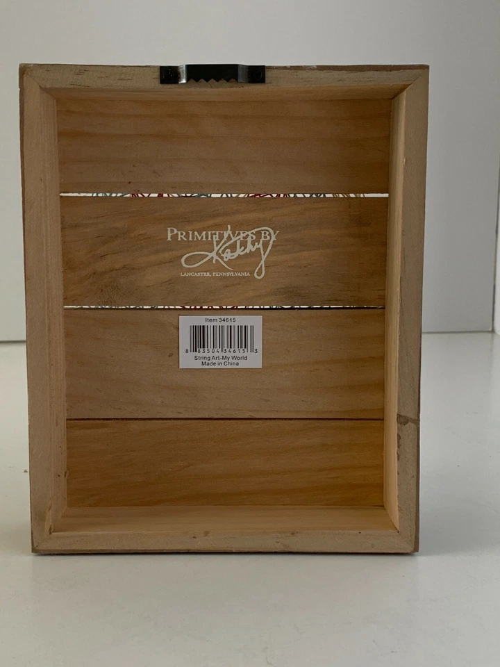 Primitives By Kathy - You Are My World - Caja de madera letrero arte en cuerda (NUEVO) Foto 2 de 4