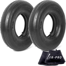 (2 Sets)  Replacement Pneumatic Tires and Inner Tubes - Universal Fit 13” Tires