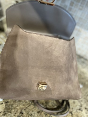 SALVATORE FERRAGAMO Medium MARGOT Top handle NUBUCK Satchel Store Display Bag - Picture 8 of 16