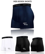 Swift Wear Mens Compression Boxer Shorts Sports Briefs Skin Tight Fit Gym Pants