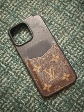 AUTHENTIC LOUIS VUITTON MONOGRAM BROWN IPHONE 15 PRO MAX CELL PHONE CASE FOLIO