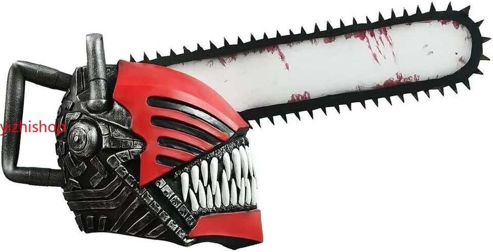 SSF Chainsaw Man Cosplay Mask Costume Props Latex Party Mask Halloween-2024 - Image 2 of 4