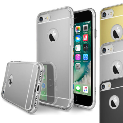 Für iPhone SE 2. 7 8 4,7'' Ultra Dünn Slim Spiegel Bumper TPU Silikon Hülle Cover