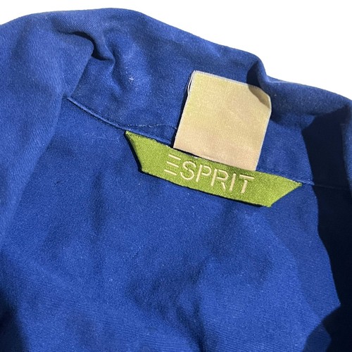 ESPRIT Women Blue Long Sleeve Collared Button Up Shirt Size Small - Picture 3 of 4