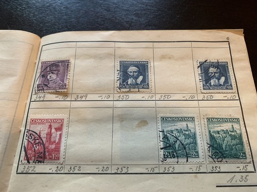 EUROPE STAMP LOT IN GERMAN APPROVALS BOOK POLAND, SWEDEN, CZECH, SWISS & ROMANIA - Picture 6 of 12