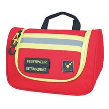 tee-uu HERO Waschbeutel rot 25 x 15 x 15 cm + Klettstreifen mit Aufdruck