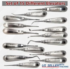 Set Of 15 Luxating Root Elevator Oral Surgery Tooth Extracting Extraction Dental