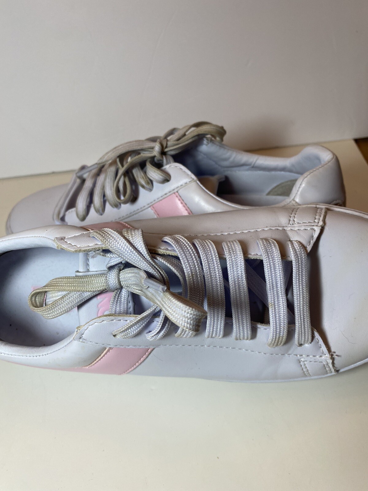 scarpe donna pony 8 5 bianco rosa cheerleading pallavolo cheer