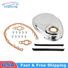 Timing Chain Cover w/ Gasket & Bolts Kit For Small Block Chevy SBC 283 350 V8