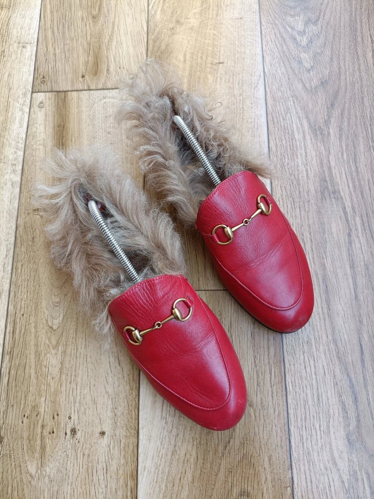 Mocassins plats en fourrure GUCCI PRINCETOWN TAILLE 38 EU, 7,5 US, 5,5 UK