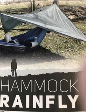 Equip Hammock Rainfly Camping with Guylines and Stakes, Gray w/ UPF 50+ Protect