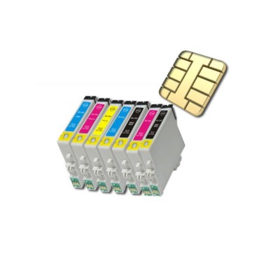 7x Druckerpatronen kompatibel für Epson R200 R220 R300 R320 kein original Epson)
