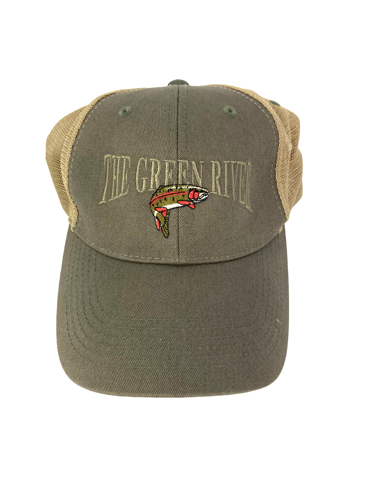 The Green River Trucker Hat Fly Fishing Rainbow Trout… Gem