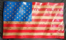 Wooden Waving Flag, custom hand painted, small business owned