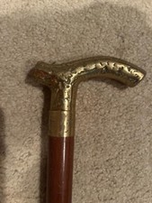 Designer Brass Victorian Handle Wooden Vintage Style Walking Stick Cane Antique