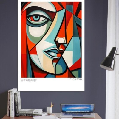 Picasso Cubism Portrait Poster Print Abstract Exhibition