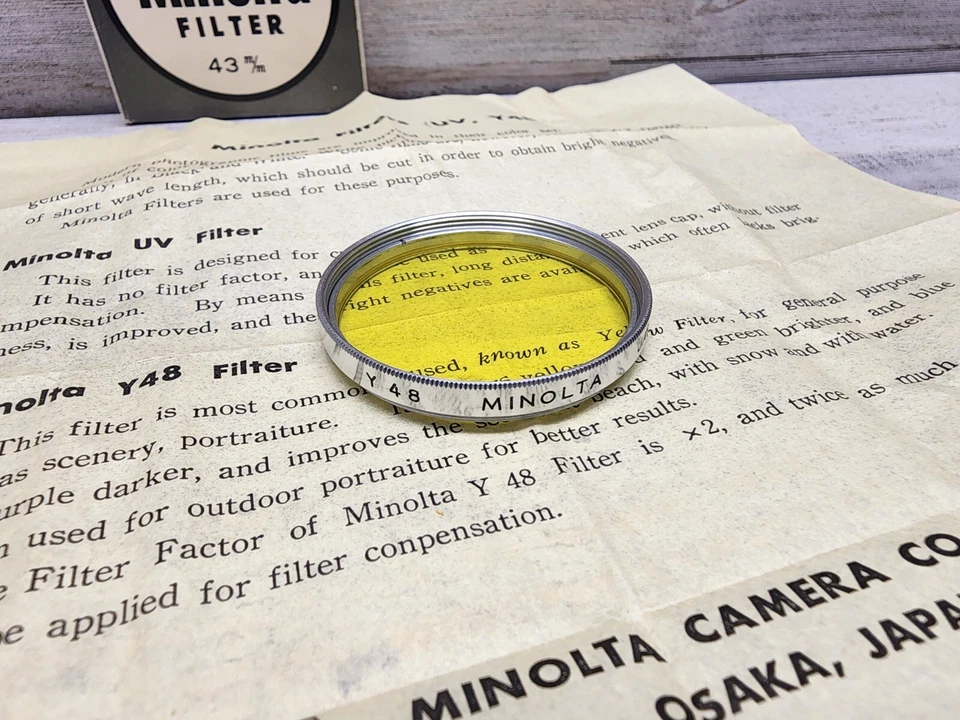 New Old Stock Minolta F43.0mm Screw Mount N5 Y48 filter made in Japan - Image 3 of 4