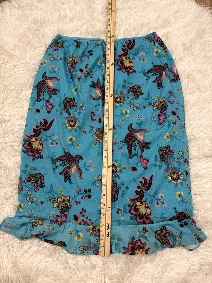 Falda y2k Fairy Paisley Talla L Elástica Funky Volantes Cottage Core Boho Barbie Foto 2 de 4