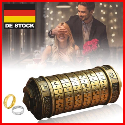 MARKENLOS Da Vinci Code Mini Cryptex Schlösser Metall Toys Geschenk Passwort Vorhanden Neu