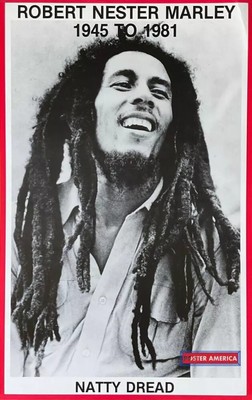 Robert Nester Marley  Natty Dread  Vintage Tribute Poster 22 x 35