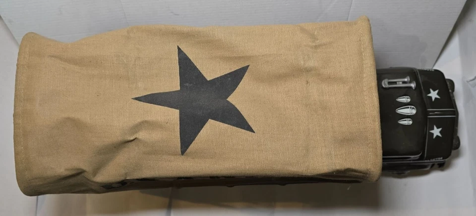Vintage Marx Lumar US Army Carrier Transport Truck and Box 1950s 18" Long Canvas - Image 2 of 4