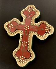 Cruz de Trébol Cristiano Religioso Rojo Verde Suroeste Mexicano Talavera