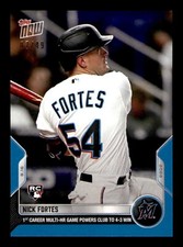 2022 Topps Now Blue Parallel #721 Nick Fortes Marlins RC 7/49