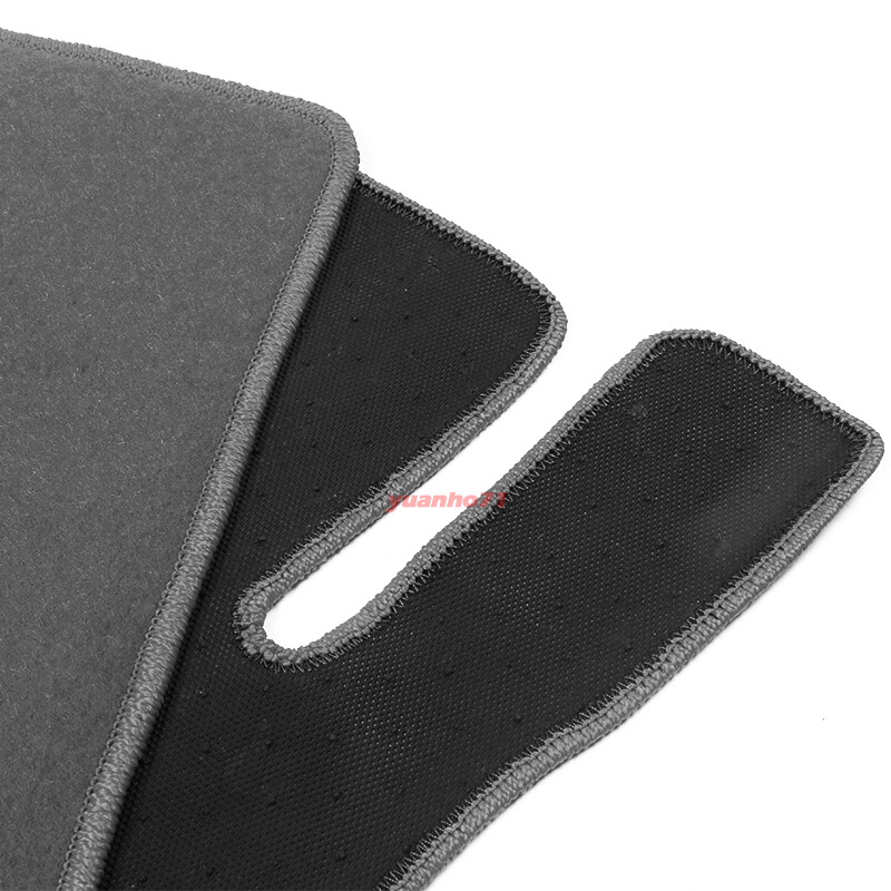 For 0509 Ford Mustang Floor Mats Carpet Gray Nylon Front & Rear w/ Red
