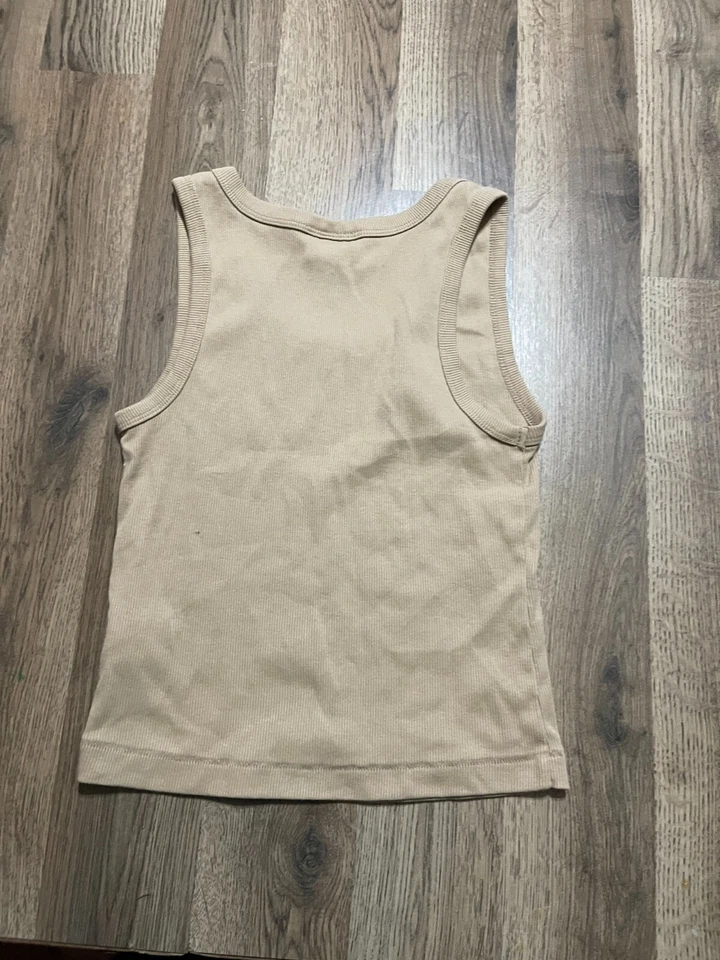 Camiseta sin mangas Universal Thread, para mujer talla pequeña, tostada, sin mangas Foto 2 de 4